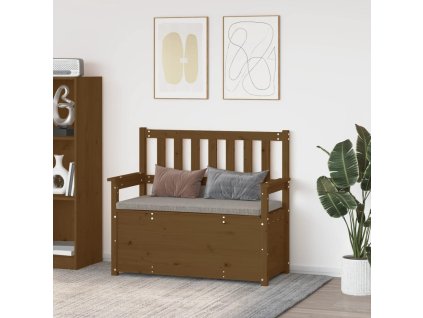 Multidom Lavička medovohnedá 112,5x51,5x96,5 cm masívna borovica