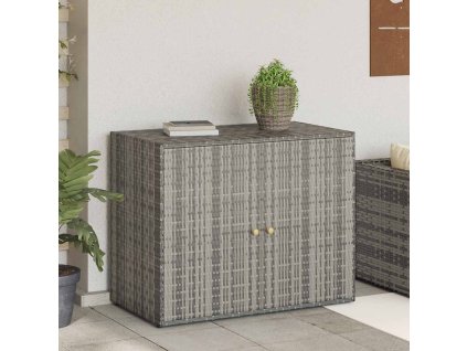 Multidom Záhradná úložná skriňa šedá 100x55,5x80 cm polyratan