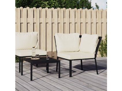 Multidom Záhradná stolička s pieskovými vankúšmi 76x76x79 cm oceľ