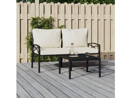 Multidom Záhradné stoličky s pieskovými vankúšmi 2 ks 62x75x79 cm oceľ