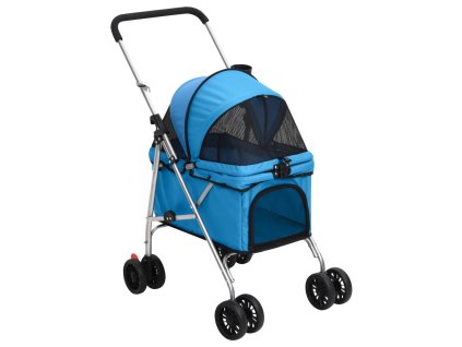 Multidom Skladací kočík pre psa modrý 76x50x100 cm oxfordská tkanina