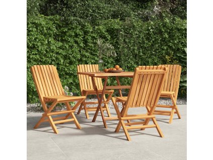 Multidom Skladacie záhradné stoličky 4 ks 47x47x89 tíkový masív