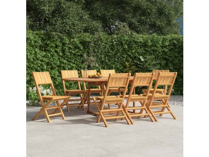 Multidom Skladacie záhradné stoličky 8 ks 47x61x90 tíkový masív