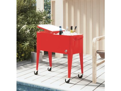 Multidom Chladiaci vozík červený 92x43x89 cm