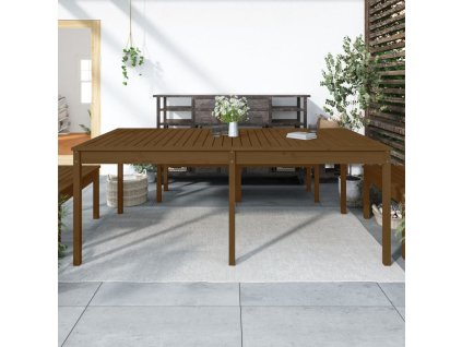 Multidom Záhradný stolík medovohnedý 203,5x100x76 cm borovicový masív