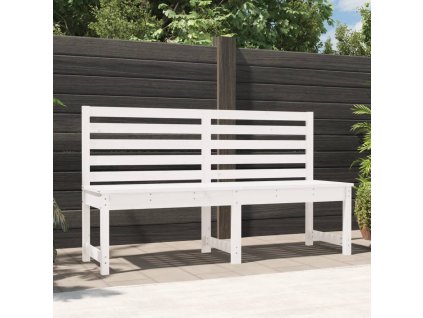 Multidom Záhradná lavica biela 157,5 cm masívna borovica