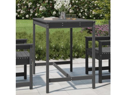 Multidom Záhradný stolík sivý 121x82,5x110 cm borovicový masív