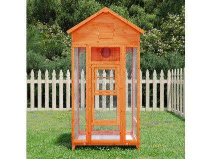 Multidom Vtáčí domček hnedý 91,5x53x170 cm masívna borovica