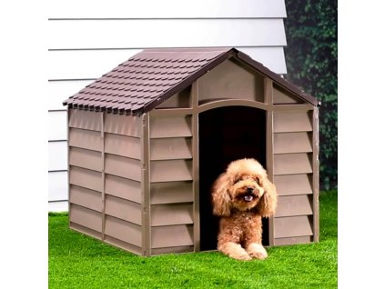 Multidom Búda pre psa hnedá 86x84x82 cm polypropylén