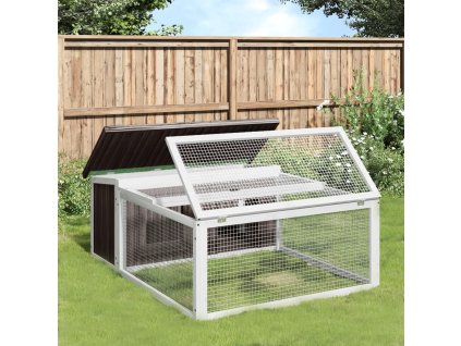 Multidom Králikáreň sivá 117,5x97x47,5 cm masívna borovica