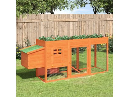 Multidom Kurník hnedý 204x50x84 cm masívna borovica