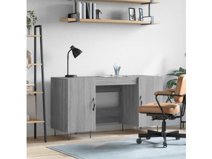 Multidom Stôl sivý dub sonoma 140x50x75 cm kompozitné drevo