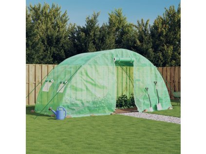 Multidom Fóliovník s oceľovým rámom zelený 10 m² 5x2x2,3 m