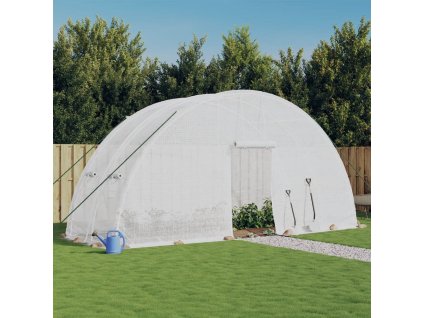 Multidom Fóliovník s oceľovým rámom biely 12 m² 6x2x2,85 m