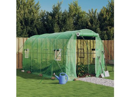 Multidom Fóliovník s oceľovým rámom zelený 8 m² 4x2x2 m