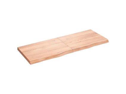 Multidom Nástenná polica bledohnedá 160x60x(2-6) cm ošetrený masívny dub