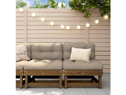 Multidom Stredové pohovky s vankúšmi 2 ks medové borovicový masív