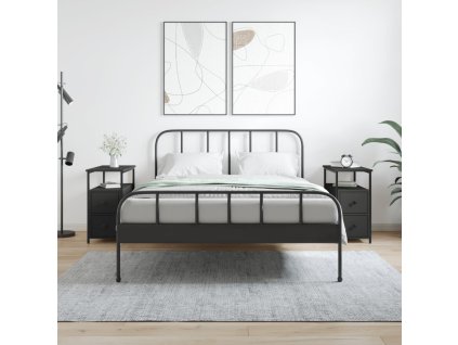 Multidom Nočné stolíky 2 ks čierne 30x60x60 cm kompozitné drevo