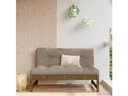 Multidom Stredová pohovka medovo-hnedá 120x80 cm borovicový masív