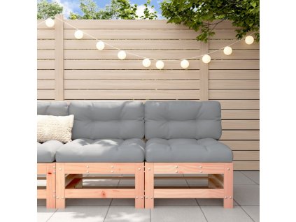 Multidom Stredové pohovky s vankúšmi 2 ks masívny douglas