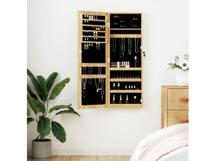 Multidom Zrkadlová skrinka na šperky nástenná 37,5x10x106 cm
