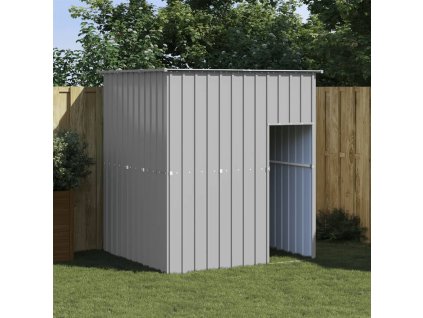 Multidom Búda pre psa so strechou svetlo sivá 165x153x181 cm pozin. oceľ