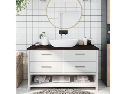 Multidom Kúpeľňová doska tmavohnedá 140x60x(2-4) cm ošetrený masív