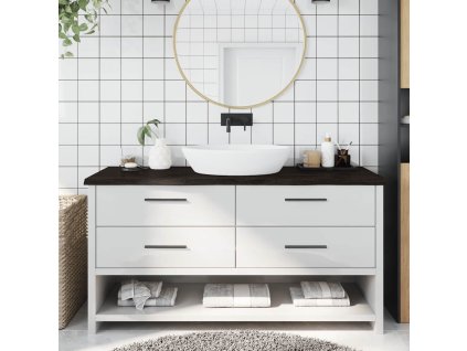 Multidom Kúpeľňová doska tmavohnedá 160x50x(2-4) cm ošetrený masív