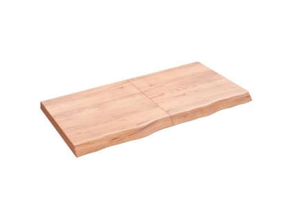 Multidom Stolová doska bledohnedá 120x60x(2-6) cm ošetrený masívny dub