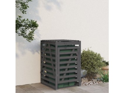 Multidom Úložný box pre odpadkový kôš sivý 84x90x128,5cm masív. borovica