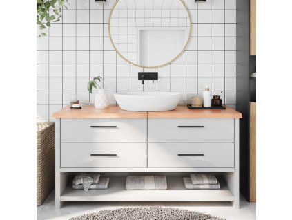 Multidom Kúpeľňová doska bledohnedá 160x60x(2-4) cm ošetrený masív