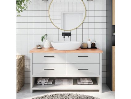 Multidom Kúpeľňová doska bledohnedá 140x50x(2-4) cm ošetrený masív