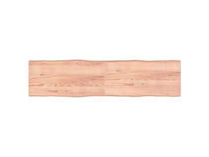 Multidom Stolová doska svetlohnedá 200x50x(2-6)cm ošetrený masív hrany