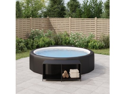 Multidom Úložné police 2 ks čierne polyratan