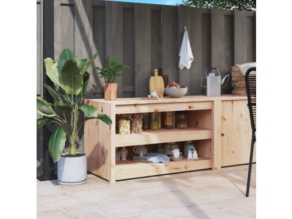 Multidom Vonkajšia kuchynská skrinka 106x55x64 cm masívna borovica