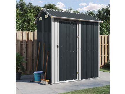 Multidom Záhradný domček antracitový 192x152,5x237 cm pozinkovaná oceľ