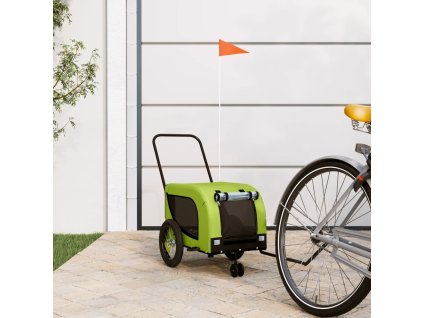 Multidom Cyklovozík pre zvieratá, zeleno čierny, oxfordská látka, železo