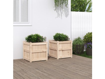 Multidom Záhradné kvetináče 2 ks masívna borovica