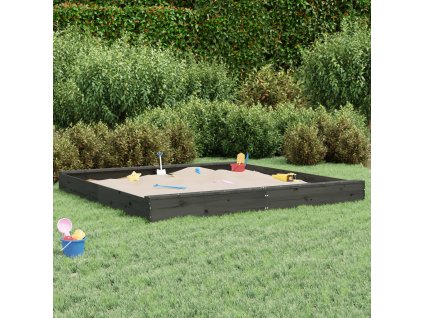 Multidom Pieskovisko so sedadlami sivé štvorec masívna borovica