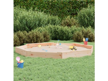 Multidom Pieskovisko so sedadlami osemuholník masívna borovica