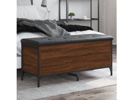 Multidom Úložná lavička hnedý dub 102x42x45 cm kompozitné drevo