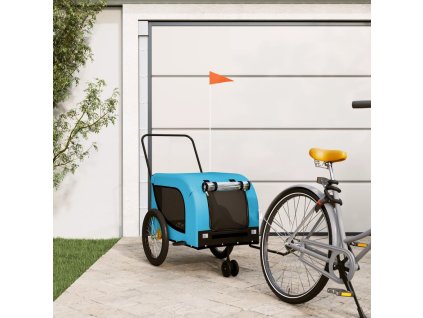 Multidom Cyklovozík pre zvieratá, modro čierny, oxfordská látka, železo