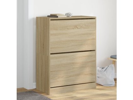 Multidom Botník s 2 výklopnými zásuvkami dub sonoma 80x42x108 cm