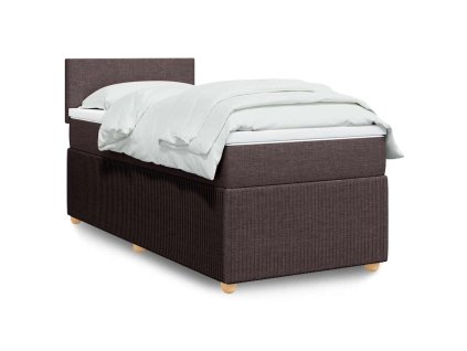 Multidom Posteľný rám boxsping s matracom hnedý 90x200 cm látka
