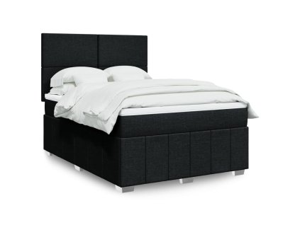 Multidom Posteľný rám boxspring s matracom čierny 140x200 cm látka