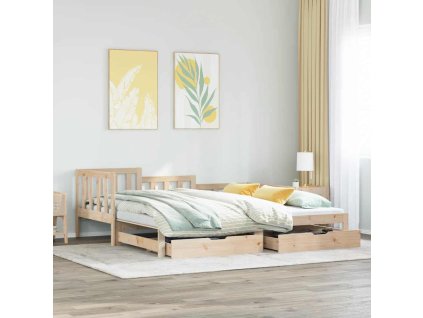 Multidom Rozkladacia denná posteľ s matracmi bez matraca 90x190 cm