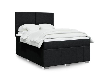 Multidom Posteľný rám boxspring s matracom čierny 140x200 cm látka