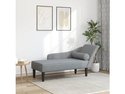 Multidom Leňoška s vankúšmi svetlosivá látka