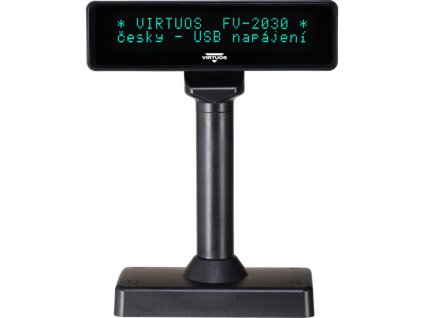 VFD zák.displej FV-2030B 2x20, 9mm, USB, čierny