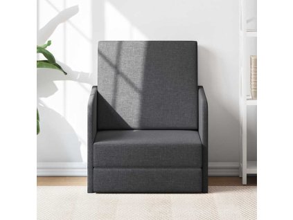 Multidom Rozkladacie kreslo, tmavosivé, látka